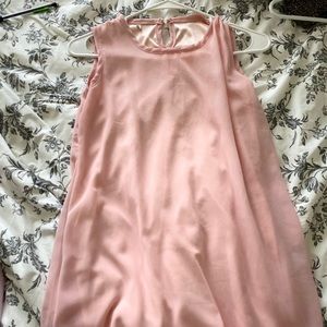 Flowy dress with a see through bottom